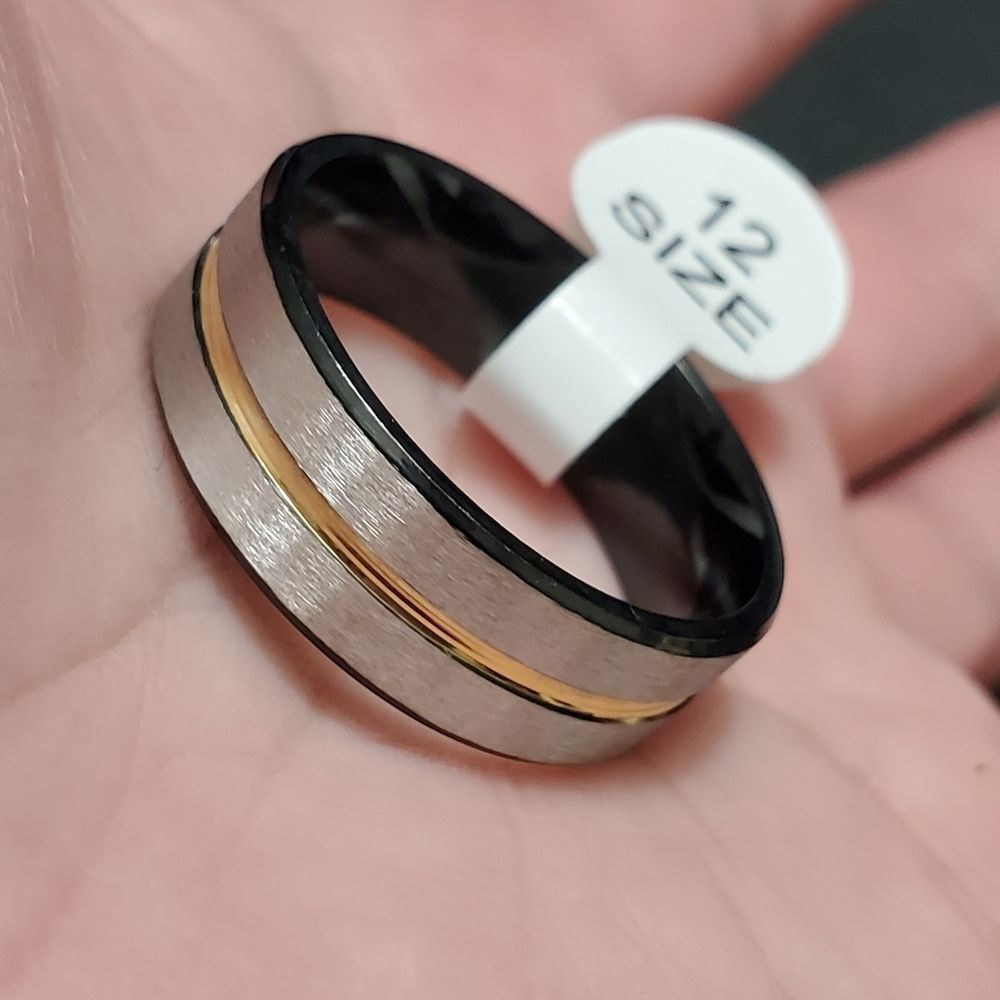 Titanium silver tone ring size 13 - image 5